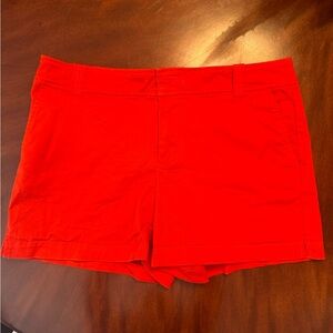 New York & Company red cotton shorts size 6 like new